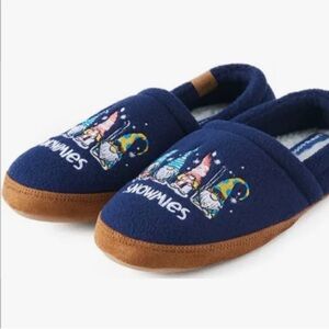 Life Is Good Snowman Gnome Slippers Grip Soles Soft Sherpa Lining New
